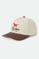 Unisex Leisure Snapback in the color Khaki/Coco - Front Product Laydown Image