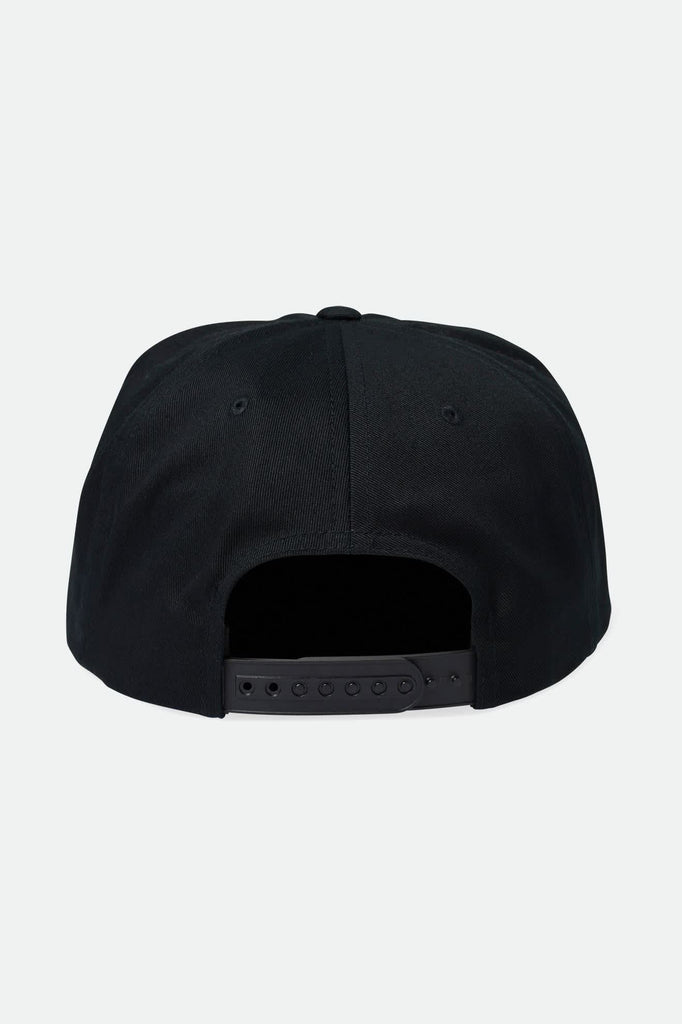 Men's Grade Snapback in the color Black/Orange/White - Back Style View