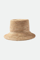 Brixton Women's Ellee Straw Packable Bucket Hat - Tan | Back