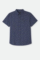 Men's Charter Print Shirt in the color Washed Navy/Micro Floral - Front Product Laydown Image