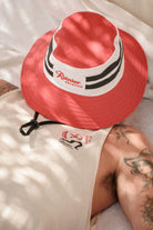 Unisex Rainier X Brixton Boonie in the color Natural/Red - Men's Lifestyle 2.0