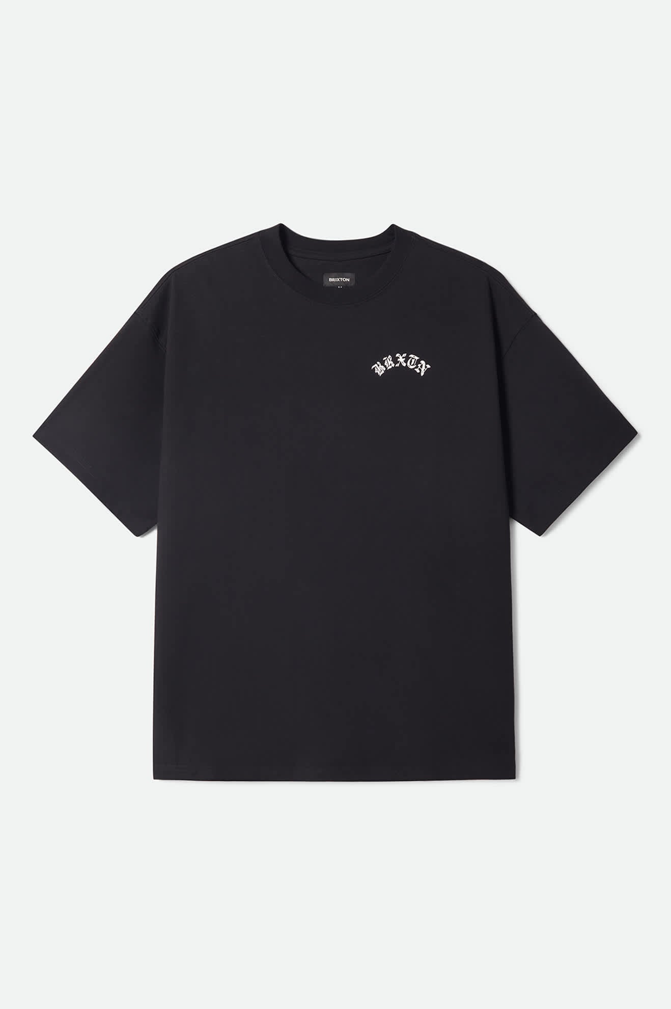 Men's Drive Short Sleeve Oversized T-Shirt in the color Black - Front Product Laydown Image