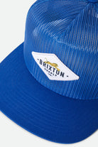 Unisex Leaper All Mesh Trucker Hat in the color Royal - Additional Laydown image