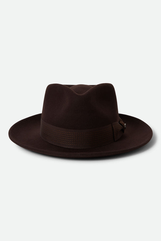 Unisex Swindle Convertabrim Fedora in the color Dark Brown/Chocolate - Additional Style View