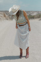Women's Brixton Ranch Muscle Tank in the color Sage Green - Women's Lifestyle image