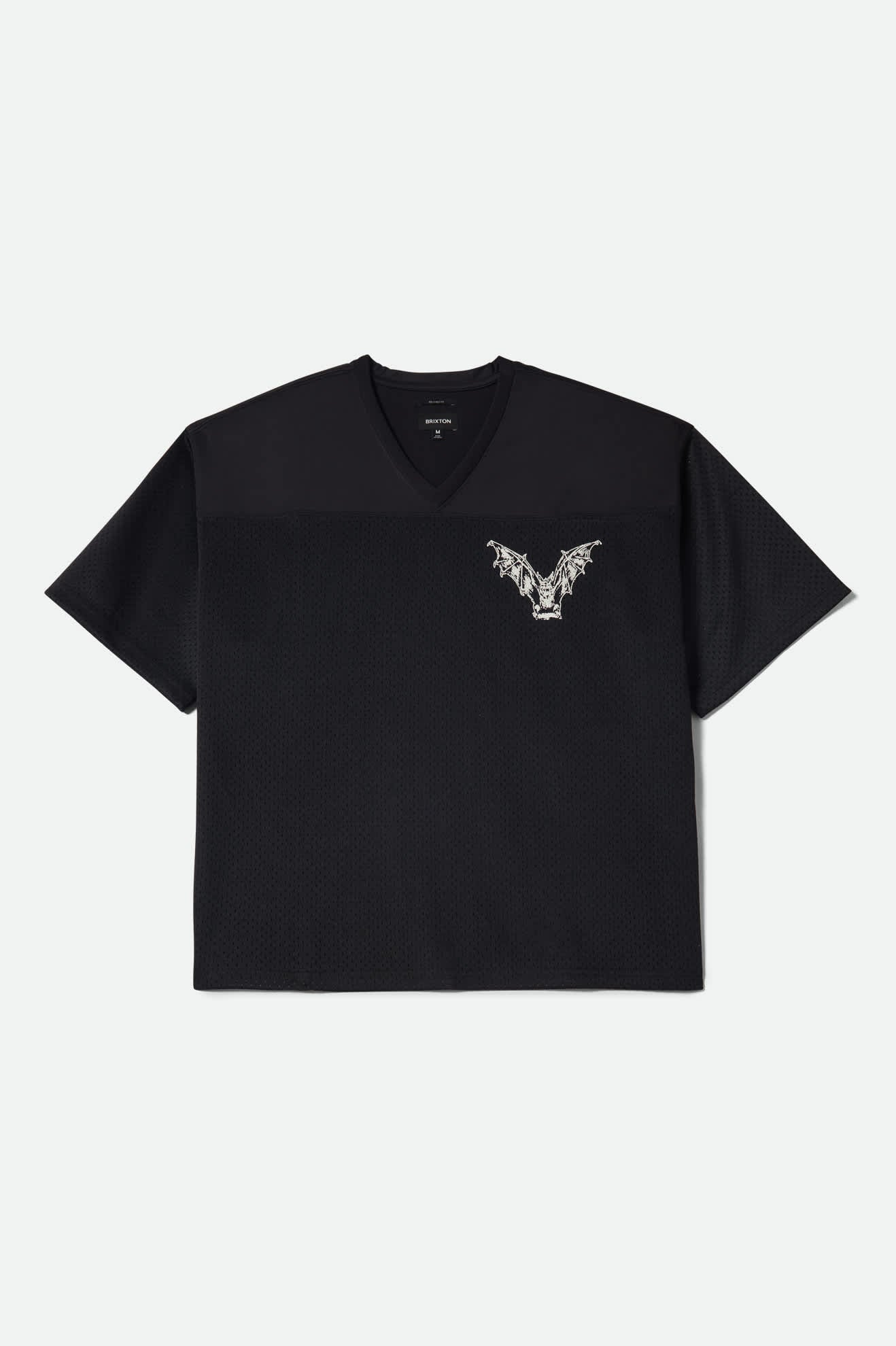 Men's Baggy Mesh Practice Jersey in the color Black/White Chippa - Front Product View