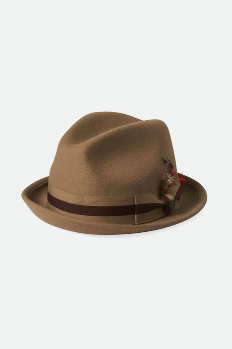 Brixton Unisex Gain Fedora - Sand/Sand/Brown | Main