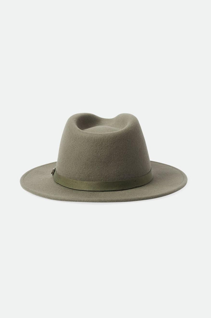 Brixton Messer Packable Fedora - Olive Surplus