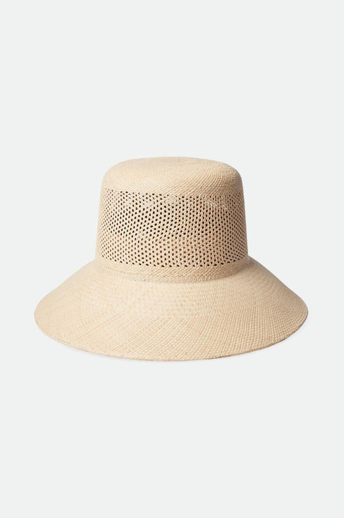 Back Laydown Image for Lopez Panama Straw Bucket Hat - Catalina Sand