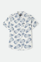 Men's Charter Print Shirt in the color Off White Pineapple - Front Product Laydown Image