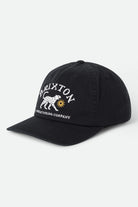 Unisex Stroll Alpha Snapback in the color Black - Front Product Laydown Image
