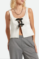 Women's Magnolia Tie Top in the color Off White - Women's Front View