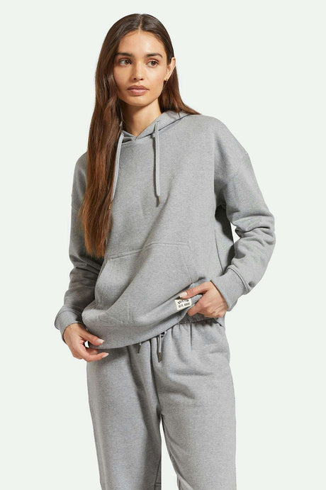 Women's Front Fit | Cross Loop French Terry Hoodie - Heather Grey