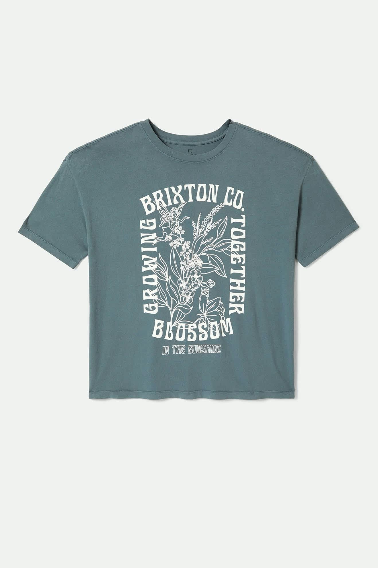 Women's Bloom Oversized Boyfriend T-Shirt in the color Basalt - Front Product View