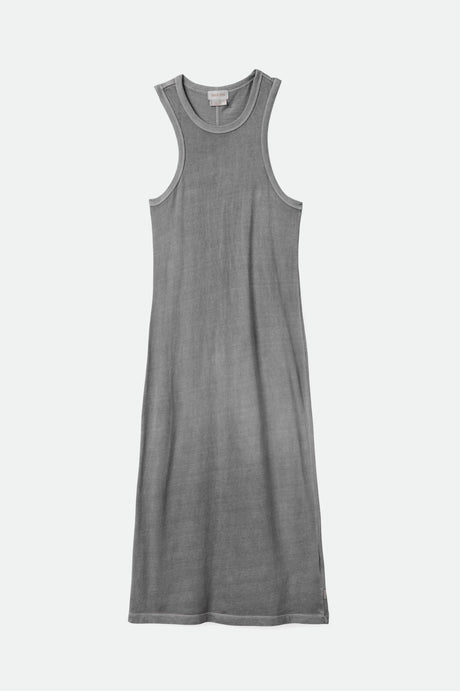 Brixton Women's Carefree Organic Garment Dyed Tank Dress - Washed Black | Profile