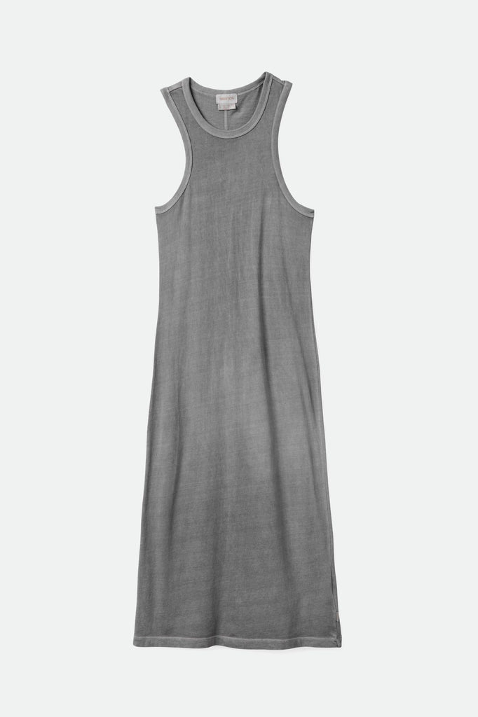 Brixton Women's Carefree Organic Garment Dyed Tank Dress - Washed Black | Profile