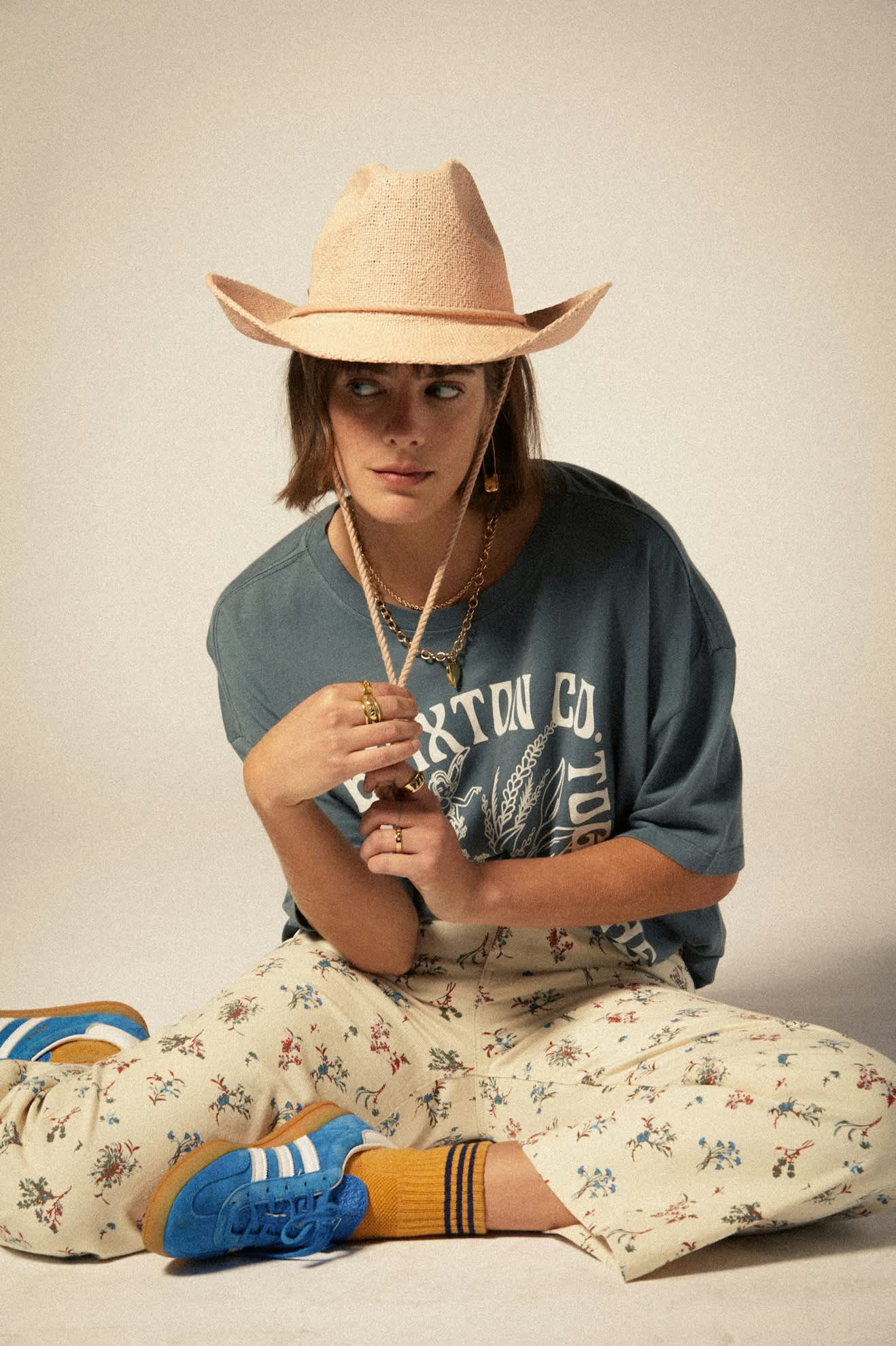 Women's Austin Straw Cowboy Hat in the color Soft Pink - Women's Front View