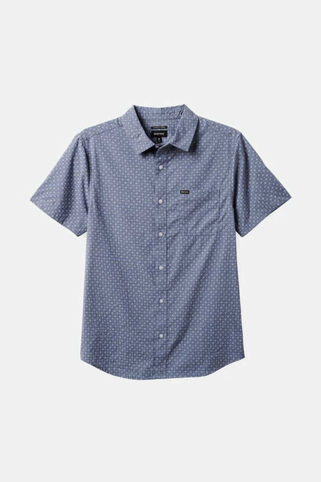 Brixton Men's Charter Print S/S Shirt - Flint Stone Blue Micro | Main