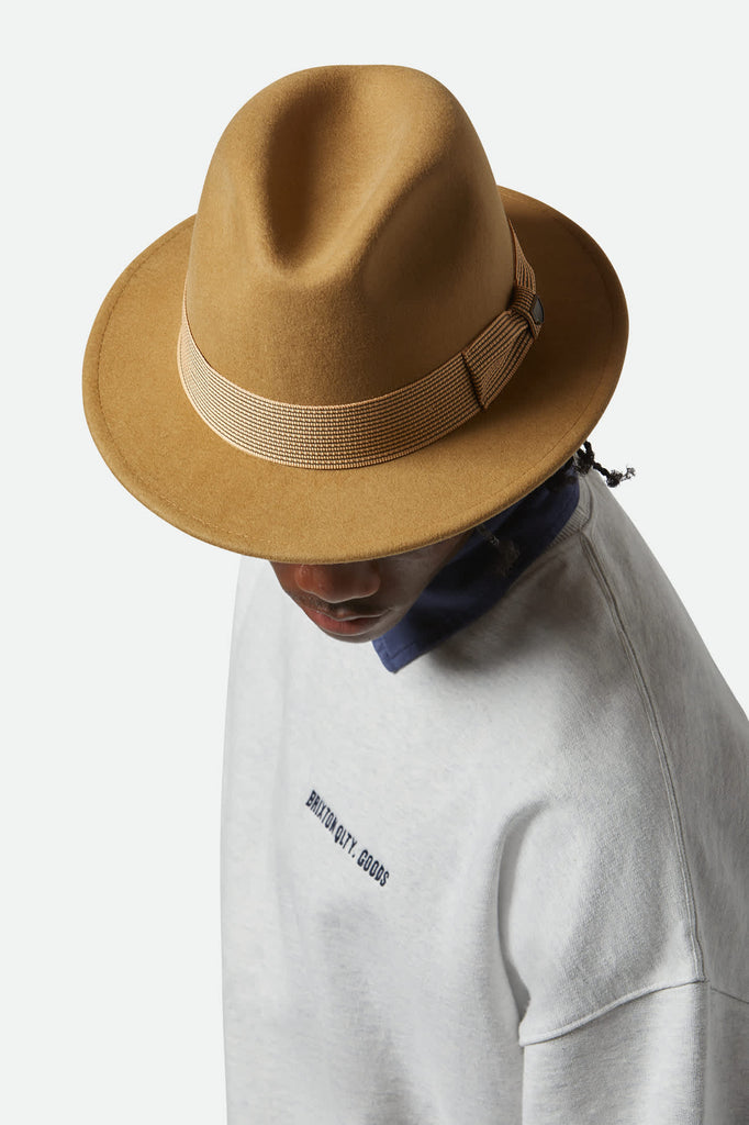 Unisex Roma Fedora in the color Dune - Additional Fit View