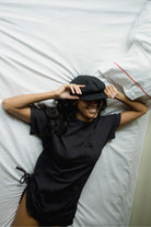 Women's Carefree Organic Garment Dye T-Shirt Dress in the color Black - Women's Lifestyle 4.0