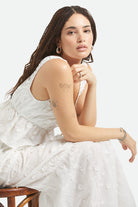 Women's The Abigail Tie Top in the color Off White Floral - Additional Fit image