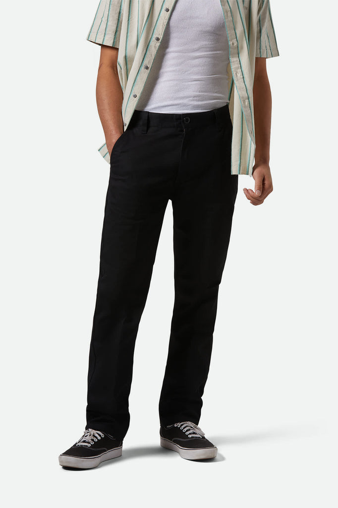 Men's Choice Chino Regular Pant in the color Black - Men's Front View