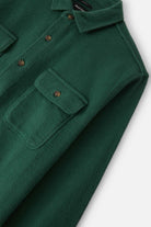 Men's Bowery Textured Twill Overshirt in the color Primal Green - Additional Laydown image