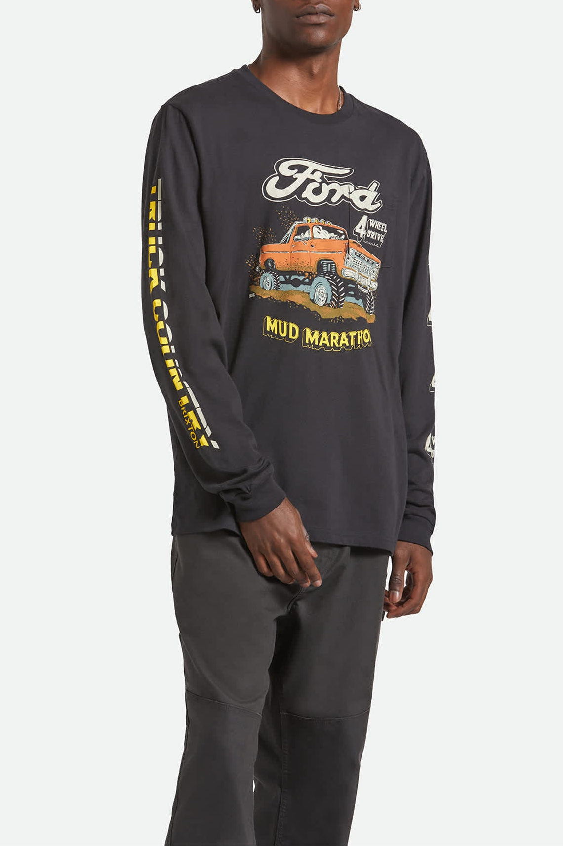 Men's Ford Mud Marathon L/S Standard T-Shirt in the color Burnt Rubber - Additional Fit image