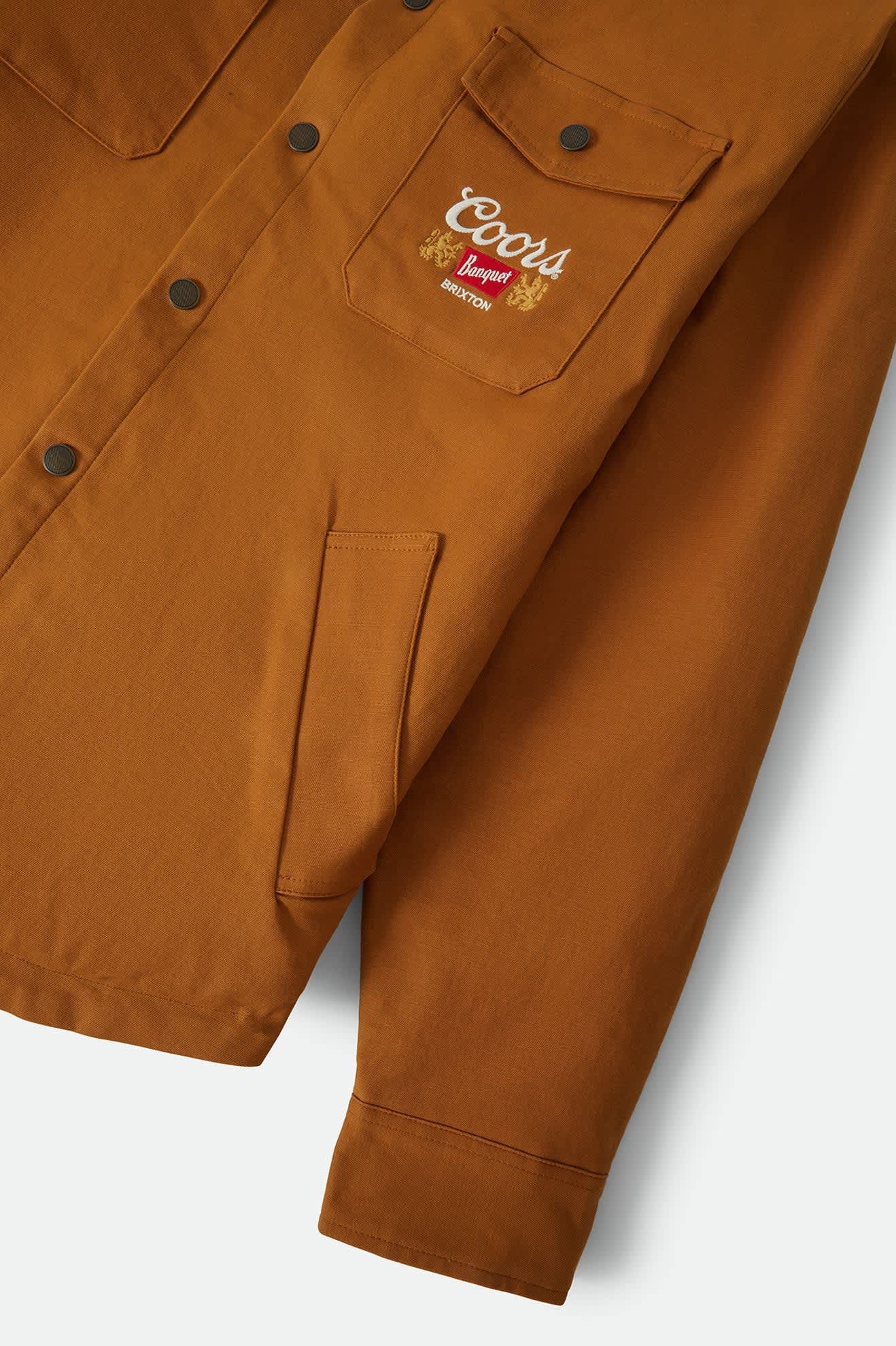 Men's Coors Durham Lined Jacket in the color Golden Brown - Additional Laydown image