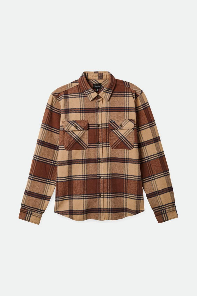 Brixton Bowery Heavyweight Flannel - Sand/Bison