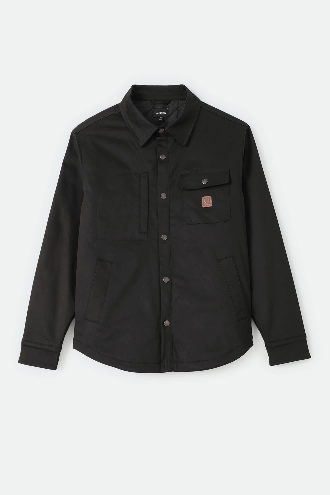 Men's Builders Stretch Lined Jacket in the color Black - Front Product Laydown Image