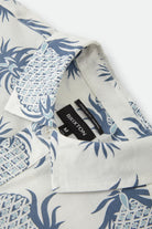 Men's Charter Print Shirt in the color Off White Pineapple - Additional Laydown image