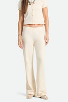 Women's Siesta Knit Pant in the color Whitecap - Women's Front Fit Image