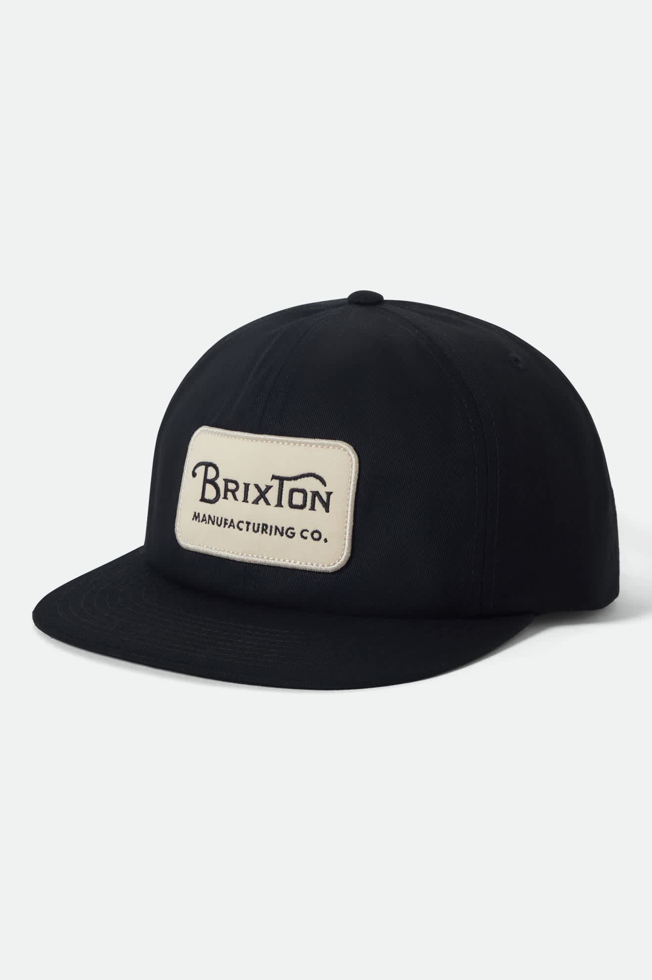 Men's Grade Snapback in the color Black/Off White - Front Product Laydown Image