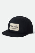 Men's Grade Snapback in the color Black/Off White - Front Product Laydown Image