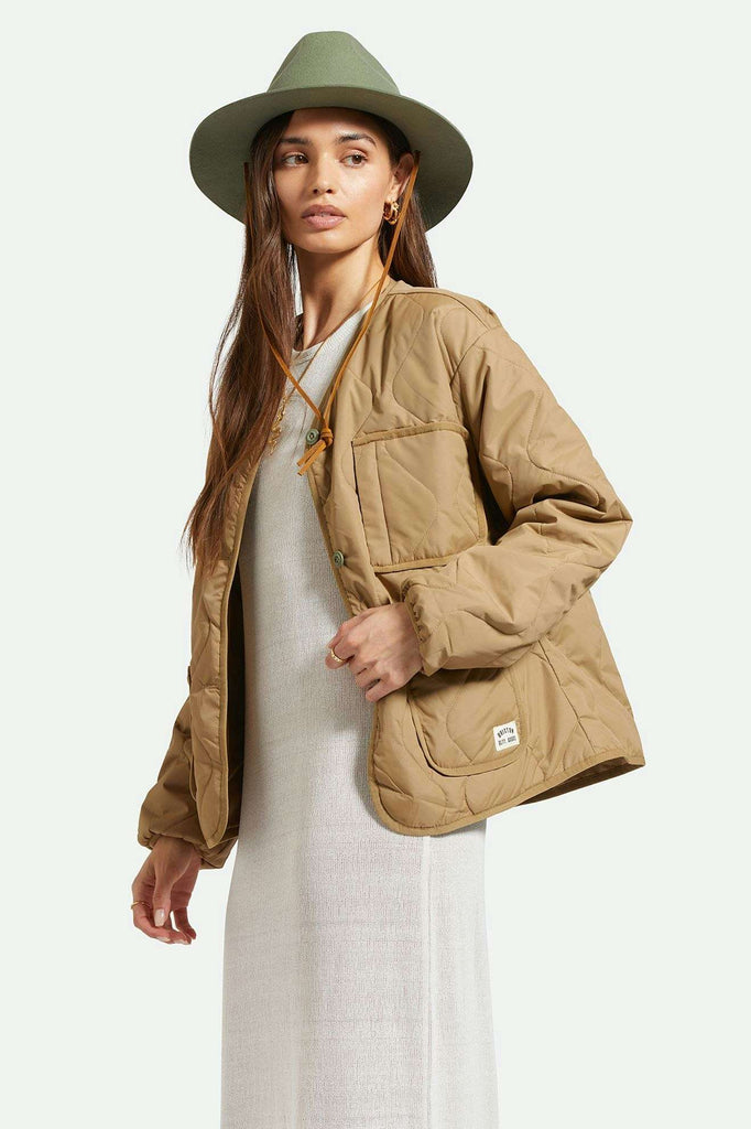 Women's Side Fit | Delilah Quilted Jacket - Khaki