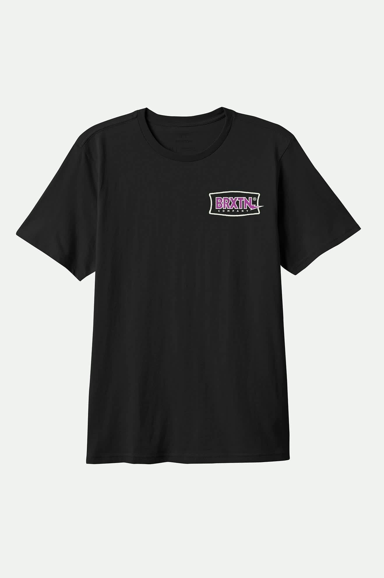 Men's Lightning S/S Standard T-Shirt in the color Black - Front Product View