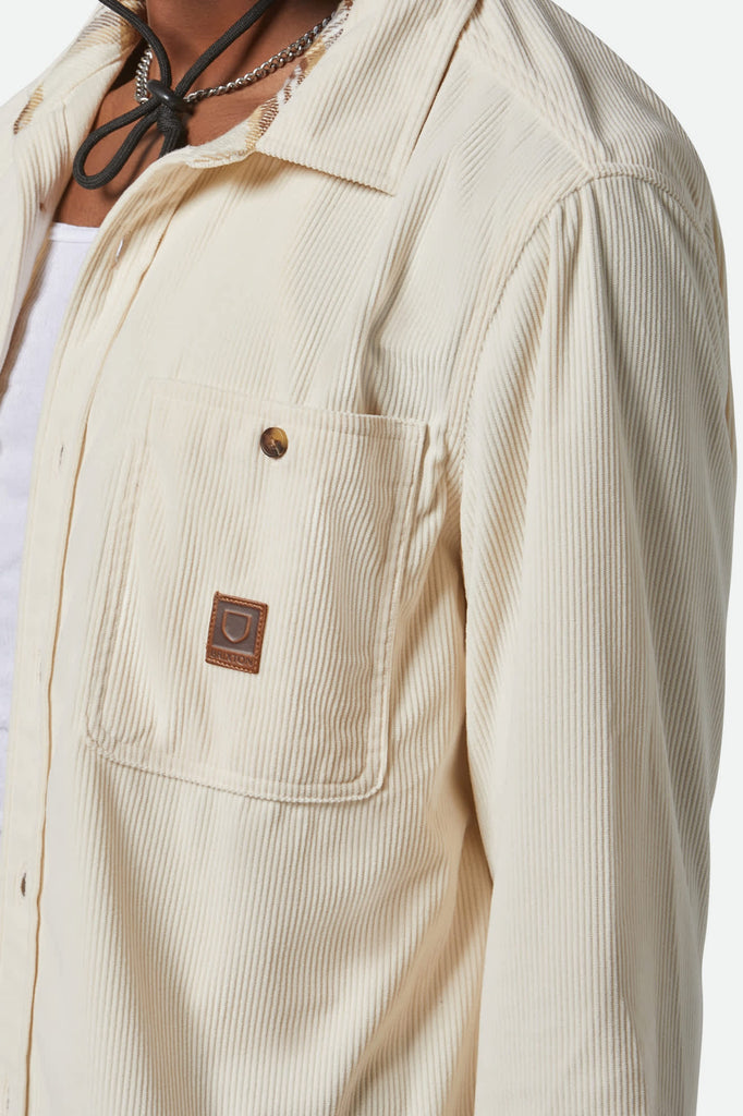 Men's The Field Corduroy L/S Overshirt in the color Whitecap - Additional Fit View