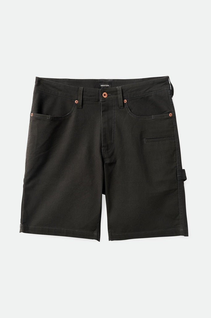 Brixton Men's Builders Carpenter Stretch Short - Washed Black | Main