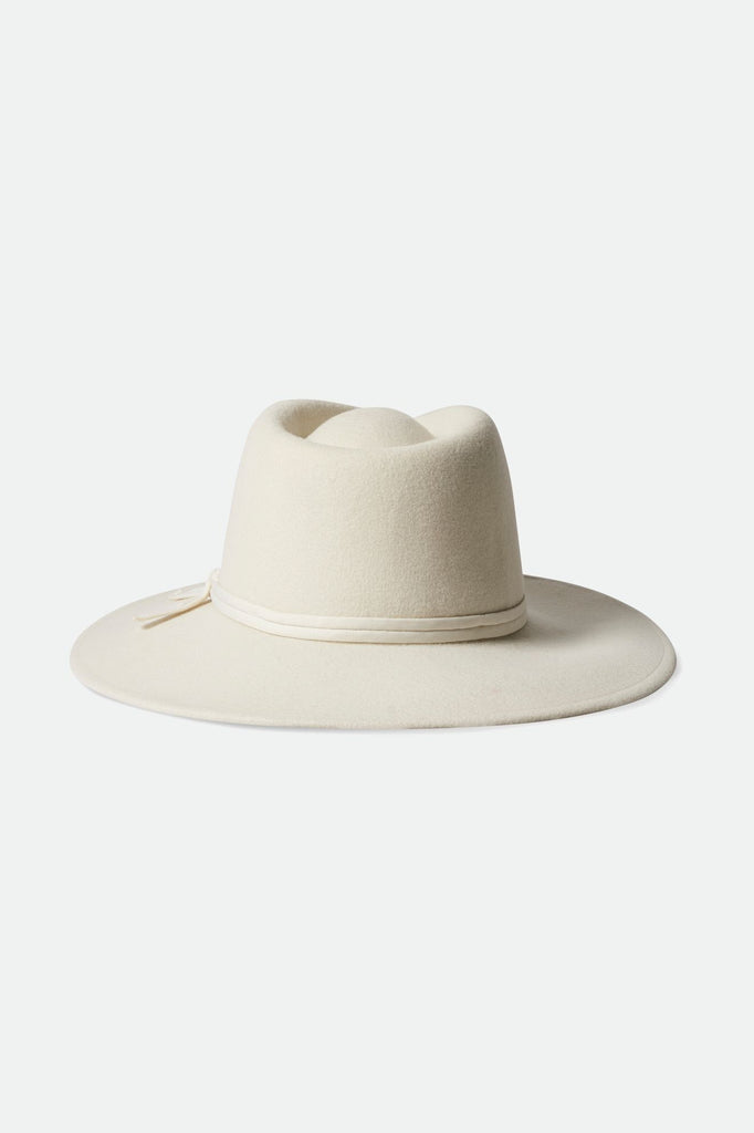 Back Laydown Image for Joanna Felt Packable Hat - Off White