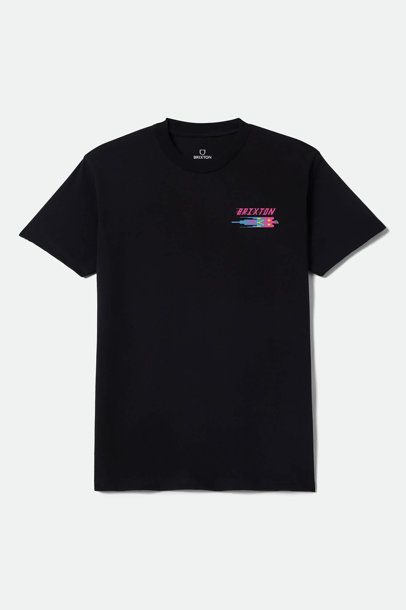 Men's Express Standard T-Shirt in the color Black - Front Product Laydown Image
