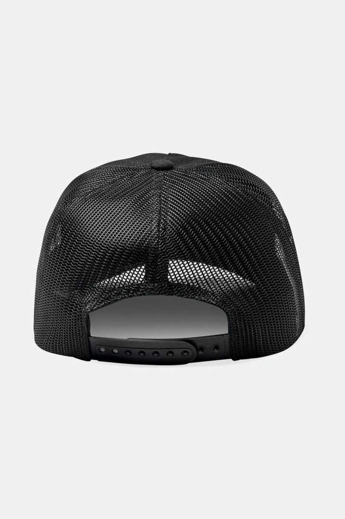 Brixton Men's Keaton Netplus Trucker Hat - Black/Black | Back