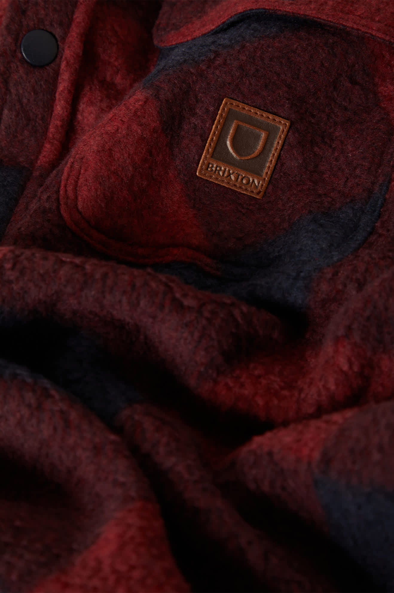 Men's Bowery Arctic Stretch Fleece in the color Adrenaline Rush/Mood Indigo Plaid - Additional Laydown image