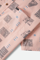 Men's Cru Print Short Sleeve Shirt in the color Silver Pink/Photo - Additional Laydown image