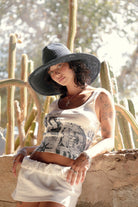 Women's Helena Straw Sun Hat in the color Midnight Blue - Women's Lifestyle 3.0