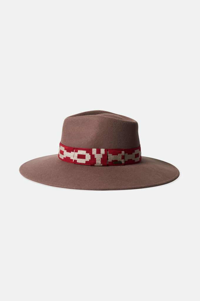 Brixton Joanna Felt Hat - Twig/Scarlet Red