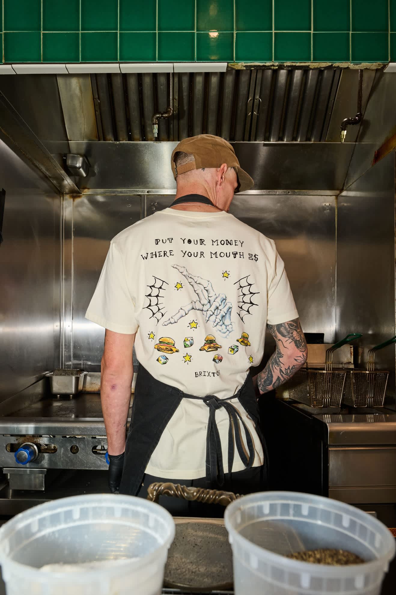 Men's Burger She Wrote Standard T-Shirt in the color Natural - Men's Lifestyle 3.0
