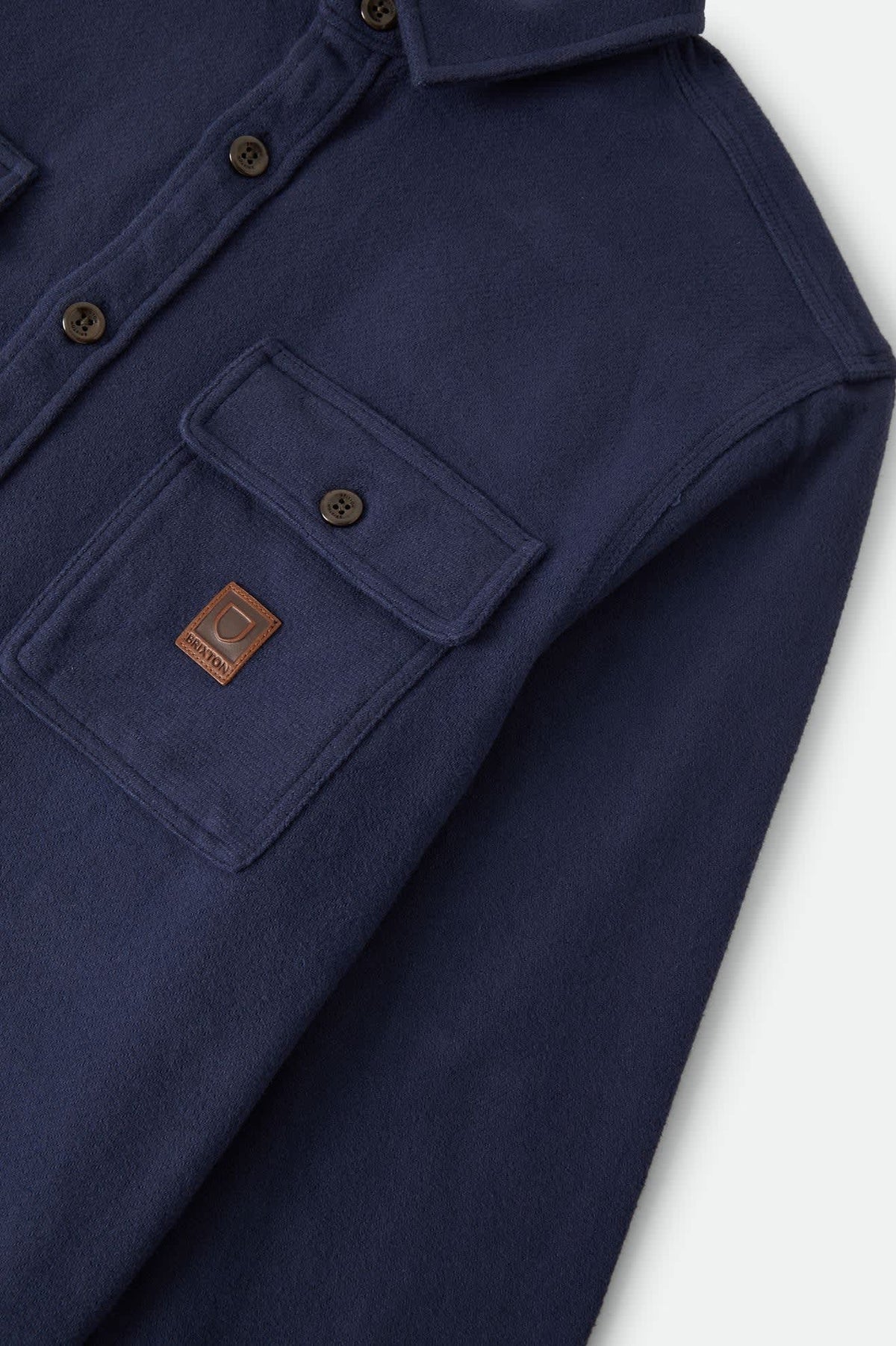 Men's Bowery Heavyweight Flannel in the color Washed Navy - Additional Laydown image