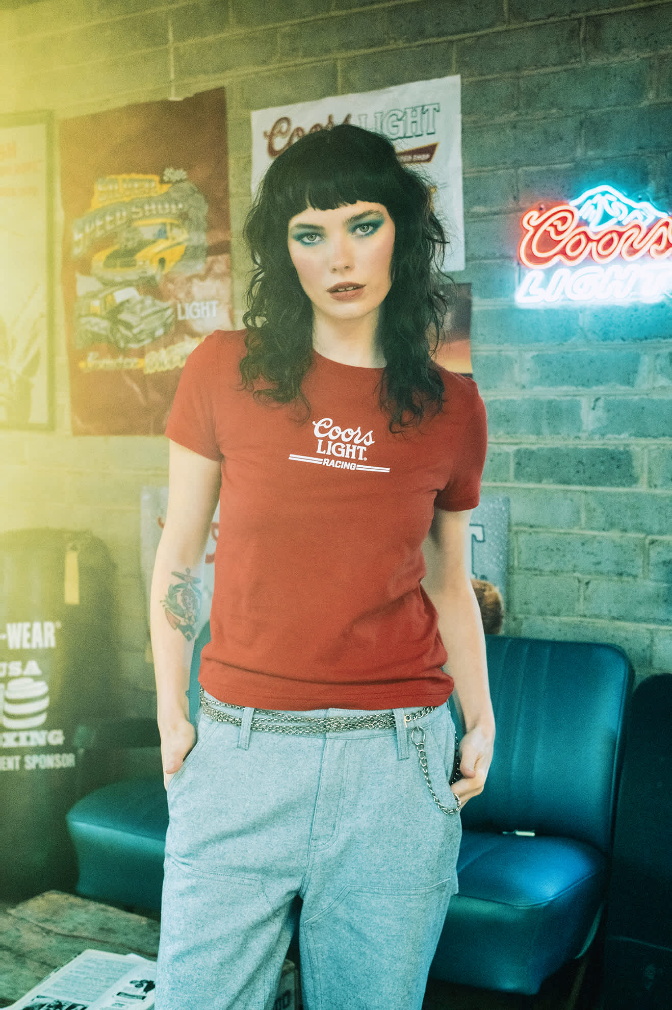 Women's Coors Light Racing Fitted T-Shirt in the color Coors Red - Men's Lifestyle image