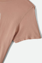 Women's Pony Club Slim Crew T-Shirt in the color Silver Pink - Additional Laydown image